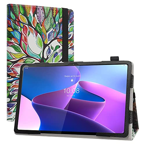 LiuShan Compatible with Lenovo Tab P12 Pro Case,PU Leather Slim Folding Stand Cover with【Auto Wake/Sleep】 for 12.6