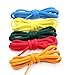 COOL LACE Half Round Athletic Shoelaces Oval Shoe Laces for Sneakers 5 Pairs Pack 3 Different Size (51.2“)