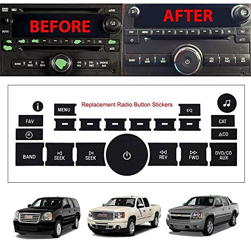 Umiwe Replacement AC Dash Button Sticker Repair Kit Fit for Buick Chevrolet Chevy GMC Vehicle SUV Truck - Thumbnail 3