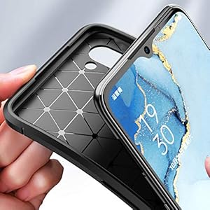 Funda OPPO Find X2 Lite + Protectore de Pantalla, Weideworld [Textura de Fibra de Carbono] [Antichoque/Antirrayas… - immagine 4