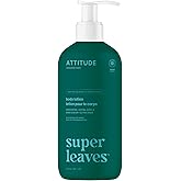 ATTITUDE Body Lotion, EWG Verified Moisturizer, Vegan Skin Care Products, Non-Greasy, Hydrating for Dry Skin, Cruelty Free, Extra Gentle, Unscented, 16 Fl Oz