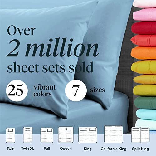 6 PC Sheet Set Sheets Deep Pockets 18" Eco Friendly Wrinkle