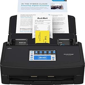 Fujitsu ScanSnap iX1600 Wireless or USB High-Speed Cloud Enabled Document, Photo & Receipt Scanner with Large…