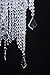 FlavorThings 2 Tiers Clear Beaded Hanging Chandelier Light Fixture W8.5 X H20.5 Great idea for Wedding Chandeliers Centerpieces Decorations and Any Event Party Home Decor (Clear Non-Iridescent)