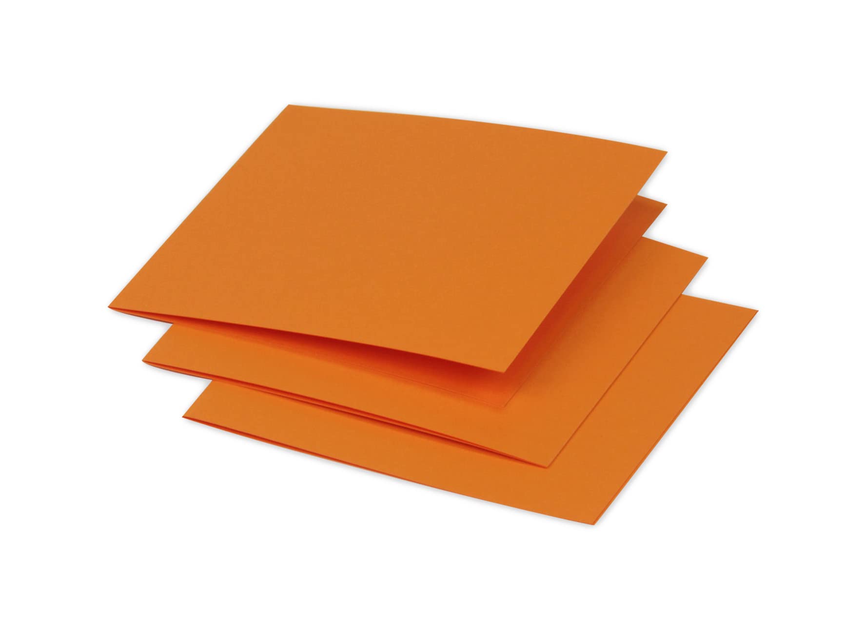 Clairefontaine 16186C Pack of 25 Double Cards Square (11.6x11.6cm) 210g/m² Colour Capucine Invitation Correspondence Cardboard Pollen range Premium Paper