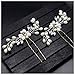 SUMAJU Wedding Hair Pins Set, 2 Pack Silver Crystal Rhinestone Bride Hair Pins,Bridal Hair Pieces Hair Accessories for Women Wedding