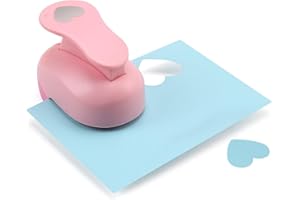 HAUSTGO 1.5 Inch Heart Punch, Heart Shaped Hole Punch for Weddings, Scrapbooking, Card Making, Junk Journaling and Homemade Confetti