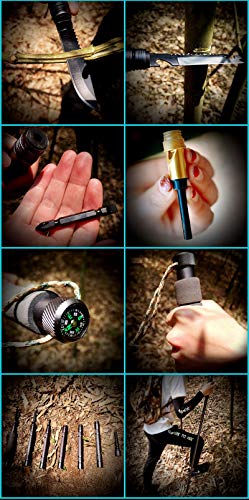 Lizipai Trekking Poles, Collapsible Trekking Pole for Camping, Hiking or Walking Sticks, Multi-Functional with Cellphone Holder, Whistle, Flintstone and Tools, Lightweight Aluminum, Non-Slip Handle - Thumbnail 7