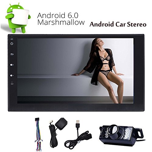 Click Here to See More Images Alling Newest 7 inch Android 6.0 Car Stereo Double 2Din Radio in Dash Muti-Touchscreen 1080P Video Player Quad-Core GPS Navigation Support Wifi Bluetooth RDS USB /3G/OBD2 With Free Backup camera