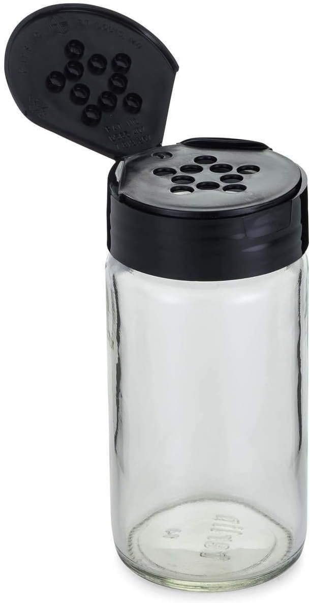 4oz Glass Paragon Spice Jars (PP Flip & Sift Cap) Case 12 by Berlin Packaging