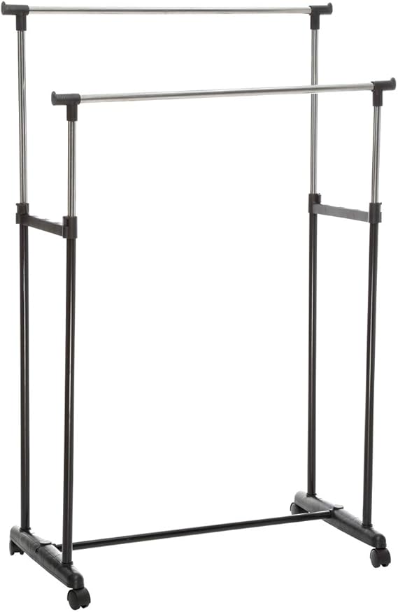 Organizer Stainless Steel Cloth Hanging Stand Double Layer, Silver Buy