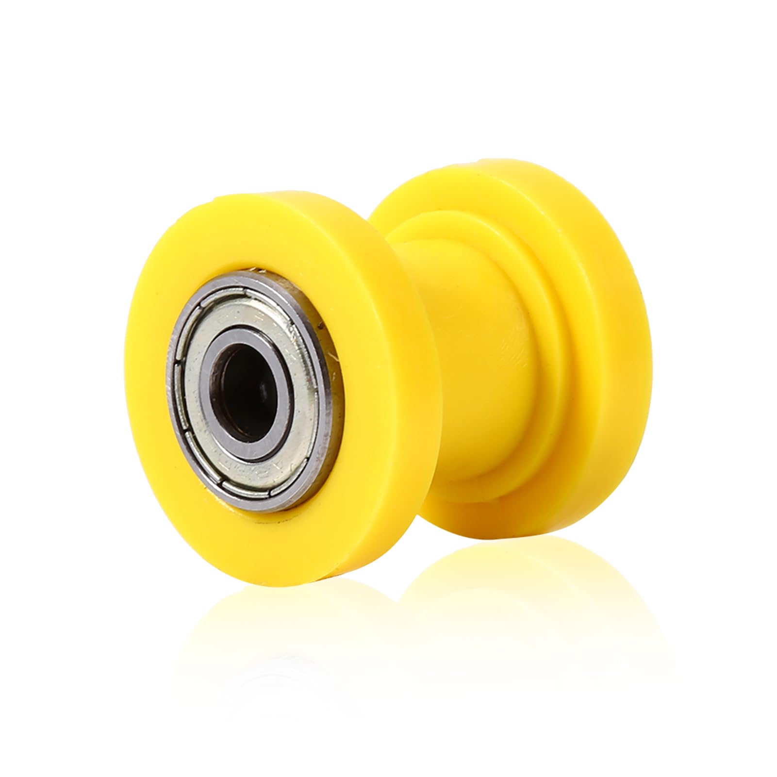 Universal Pulley Tensioner Chain Roller, 10mm Chain Roller Slider Tensioner Wheel Guide for Motorcycle Pit Dirt Mini Bike Atv(Yellow) engine power modification