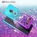 Dzxouui for Moto Z4 Case,Moto Z4 Force case,Motorola Z4 Play Case,TPU Protective Cover for Girls and Women Glitter Bling Sparkle Cute Phone Case for Motorola Moto Z4/Z4 Force/Z4 Play(Teal-Purple)