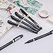 Hand Lettering Pens, Ieovo Calligraphy Pen Brush Markers Set Black, Refillable - 4 Size(6 Pack) for Writing, Painting and more
