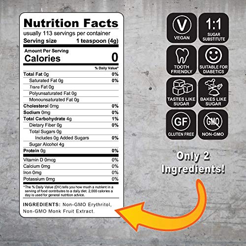 image for Smart138 Monk Zero - Monk Fruit Sweetener, Non-Glycemic, Keto Approved