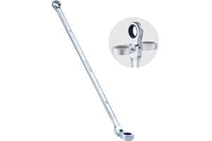 toolant 10mm Extra Long Ratcheting Wrench, Flex Head & Fixed Offset Head Double Box End Combination Wrench, CR-V Steel