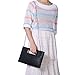 Clutch Purse for Women Evening Party Tote with Shoulder Crossbody Chain Strap Lady Handbag - Black