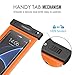 Universal Waterproof Phone Case, MoKo IPX 8 Waterproof Phone Pouch Dry Bag with Armband & Neck Strap for iPhone X/8 Plus/8/7/6S Plus, Samsung Galaxy S9+ / S9, BLU, MOTO - ORANGE