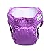 Luxja Reusable Female Dog Diapers (Pack of 4), Washable Wraps for Female Dog (X-Small, Gray+Green+Purple+Rose Red)