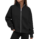 Trendy Queen Womens Sweatshirts Zip Up Hoodies Cropped Crewneck Pullover Casual Jackets Y2k Clothes Fall Fashion Outfits 2025