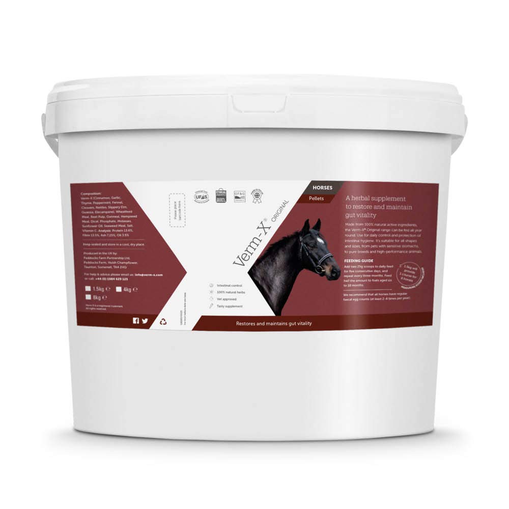 Verm-X All Natural Pellets for Horses and Ponies. Supports Intestinal Hygiene. Vet Approved. UFAS Assured.  Restores and Maintains Gut Vitality. Wormwood Free Recipe.