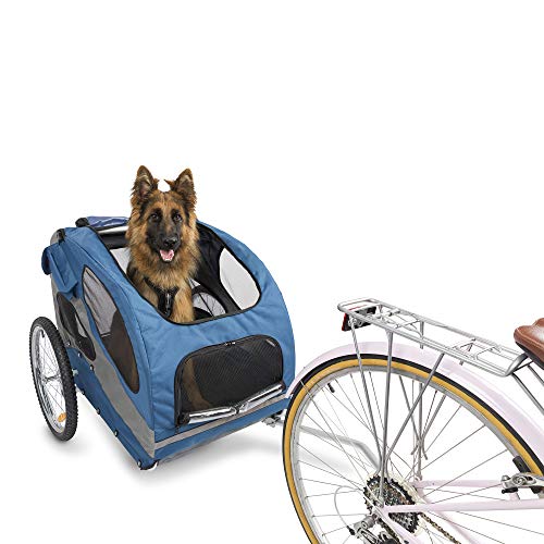PetSafe Happy Ride Aluminum Dog Bicycle Trailer Supports up to 110