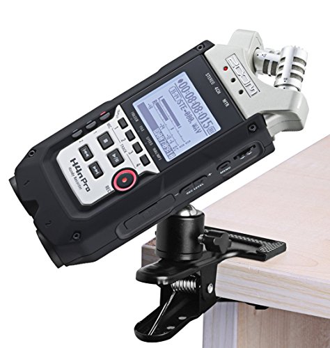ZOOM H4N PRO Handy 4-Channel Recorder Bundle with Remote + Windscreen + Multi-function Clip Clamp + FiberTique Cleaning Cloth