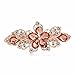 Sankuwen Flower Design Rhinestone Hairpin Clip Accessories (Orange)