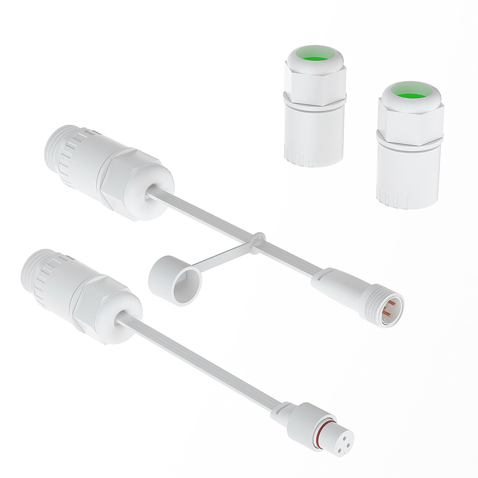 Photo 1 of 2 Packs Waterproof Connector for Govee Permanent Outdoor Lights Compatible with Govee H705A H705B H705C H706A H706B H706C