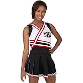 Classic 16 Pleat Fly-Away Skirt CF2056S (US, Alpha, Small, Youth, Black/White/Silver)