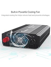 Inversor de potencia HAITRAL 3000 W inversor de onda sinusoidal modificada 3000 W 12 V CC a 110 V AC convertidor con tres ventiladores de control de temperatura inteligente