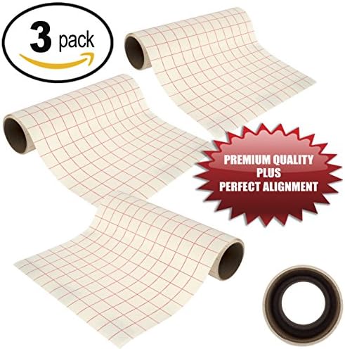 Angel Crafts Transfer Paper Tape Value 3-Pack - PERFECT ALIGNMENT for Cricut or Silhouette Cameo Self Adhesive Vinyl