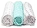 Unique Baby Muslin Swaddle Set, 3-Pack Soft and Breathable Swaddle Receiving Blankets, 43