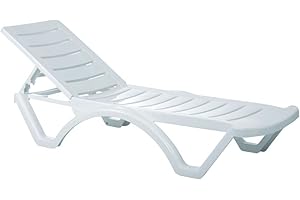 Compamia Aqua Pool Chaise Lounge Chair Stackable Marine Grade Plastic resin outdoor chaise lounge in White - Set of 4