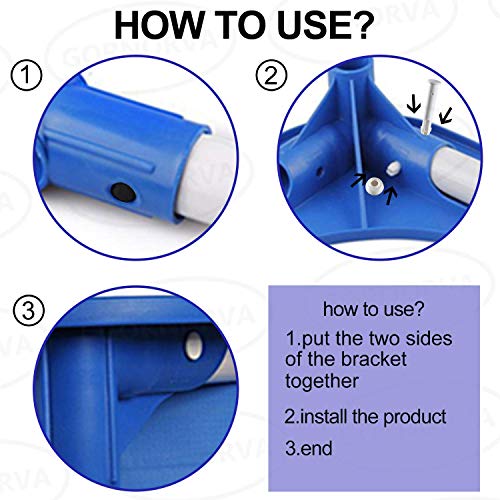 GORNORVA 12 PCS Plastic Pool Joint Pins & 12 PCS Rubber Seals for Intex