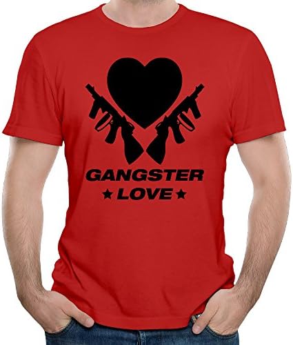 Men's Cool Gangster Love 2016 Cotton T-shirts Red