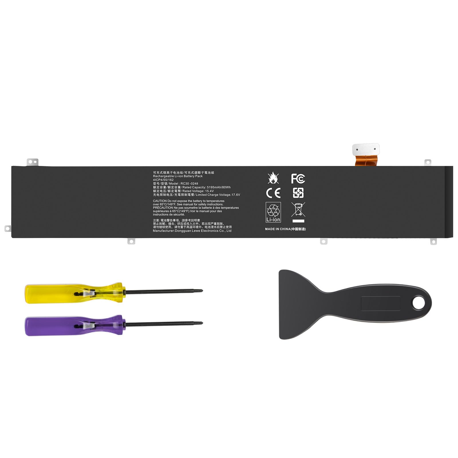 Photo 1 of TREE.NB RC30-0248 Laptop Battery Replacement for Razer Blade 15 2018 Advanced RZ09-02386E92 RZ09-02385 RZ09-02386 RZ09-02886 RZ09-02887 RZ09-02888 RZ09-0301 RZ09-0313 Series 4ICP4/55/162 (15.4V 80Wh)