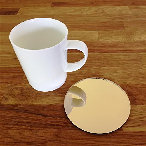 Super Cool Creations Coasters - Round - Gold Mirror - 8 Set