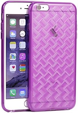WaKase [ Knit ] Crystal Purple, Clear Transparent Luxury Shiny Sparkling Trendy Case, for iPhone 6 Plus and 6s Plus
