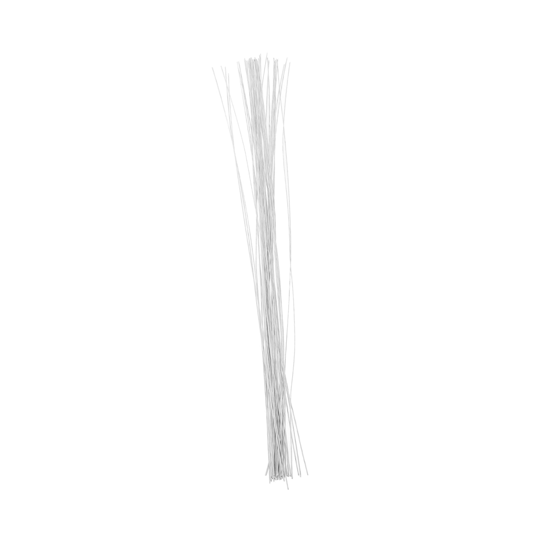 ifundom 50pcs Floral Stem Wire for Diy Craft Gauge White Floral Arrangement Wire Flexible and Durable for Bouquets Wreaths