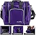 Athletico Bowling Bag for Single Ball - Single Ball Tote Bag With Padded Ball Holder - Fits a Single Pair of Bowling Shoes Up to Mens Size 14 (Purple)