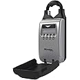Master Lock Black Portable Key Lock Box with Adjustable Shackle, Set/Reset Combination for Tenants, Guests, Clients, Ideal for Realtors, Landlords or Property Managers, Holds 6 Keys, 5420EC