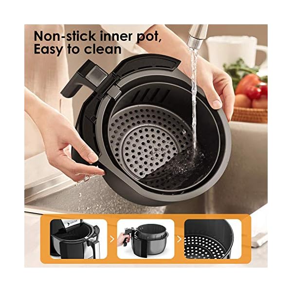 Hosome-Air-Fryer-Airfryer-for-Home-Use-45L-Healthy-and-Oil-Free-Cooking-1400W-Rapid-Heating-Digital-Touchscreen-with-7-Preset-Menus-Keep-Warm-Timer-and-Adjustable-Temperature-Control Hosome Air Fryer, Airfryer for Home Use 4.5L Healthy and Oil-Free Cooking, 1400W Rapid Heating Digital Touchscreen with 7 Preset Menus, Keep Warm, Timer and Adjustable Temperature Control