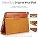 KAVAJ Case Leather Cover Berlin Works with Apple iPad 4, iPad 3, iPad 2 Cognac Brown Genuine Cowhide Leather with Built-in Stand Auto Wake/Sleep Function. Slim Fit Smart Folio Covers