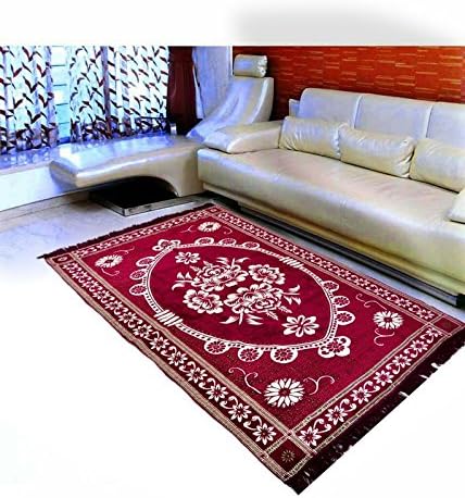 GoHome Polyester Carpet - 60"x84", Maroon