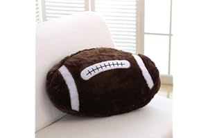 XIZHI 22" Rugby Plush Pillow Fluffy Durable Stuffed Football Throw Pillow Ball Sports,Ball Pillow Soft Durable Sports Toy Sofa Room Decoration Soft Sports Toy Gift (Brown)