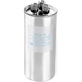 WSRXG CAP050450440CT 45+5 &micro;F 370/440V Round Dual Run Capacitor | Compatible with CAP050450440RTS CAP050450440RTP, Universal HVAC AC Compressor &amp; Fan Motor Capacitor
