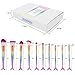 Mermaid Makeup Brushes Set Apr.Fairy 10pcs Gift-packing Ultra-soft Bristles Make Up Brush Kit Face Foundation Blush Concealer Beauty Tools - Pink Gradient