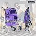BestPet 4-Wheel Pet Stroller, Classic Purple