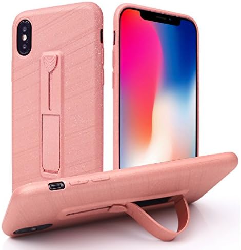 iPhone X Case, AUSCREZICON Soft TPU Durable,Anti-scratch,Easy Grip,Non-Slip Protective Case for iPhone X (Rose Gold)